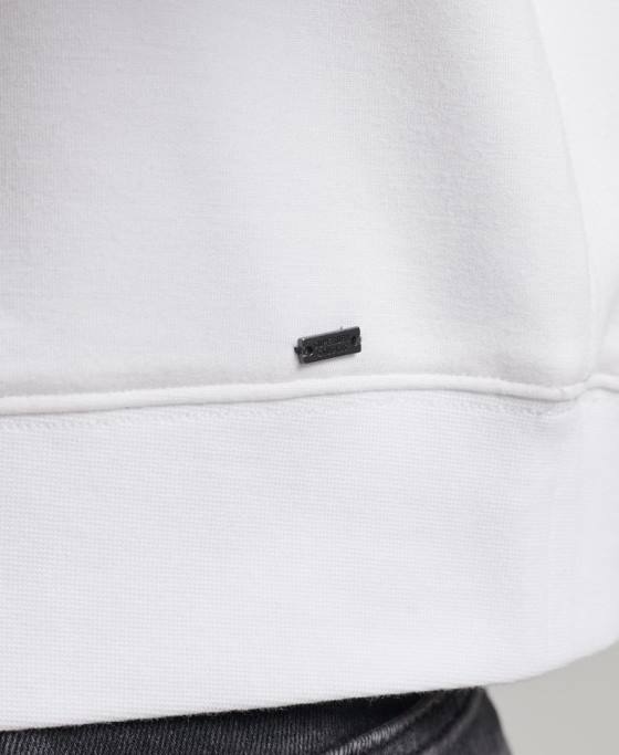 Superdry hanorac modal pentru echipaj îmbrăcăminte alb femei JX0Z5915