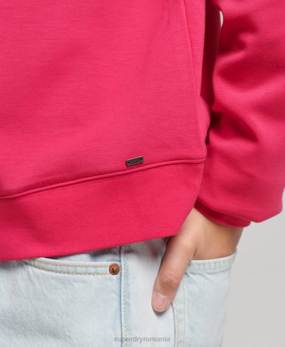 Superdry hanorac modal pentru echipaj îmbrăcăminte roz femei JX0Z5947