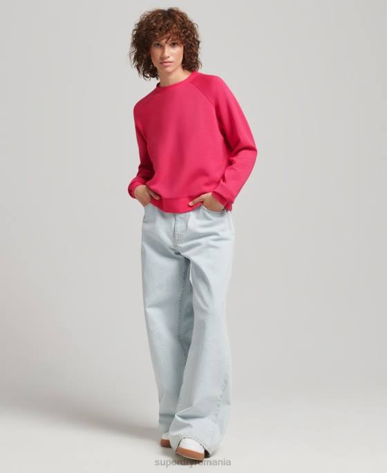 Superdry hanorac modal pentru echipaj îmbrăcăminte roz femei JX0Z5947