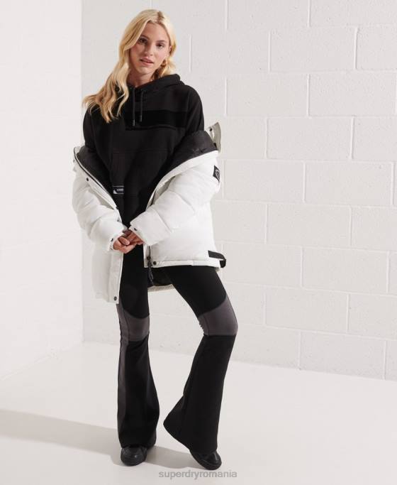 Superdry hanorac negru crop sport de munte îmbrăcăminte negru femei JX0Z6096