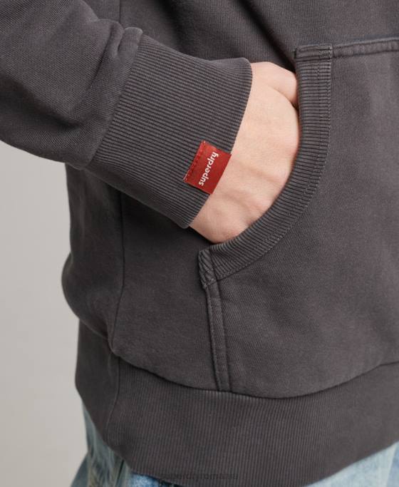 Superdry hanorac neon cu logo vintage îmbrăcăminte gri inchis bărbați JX0Z544