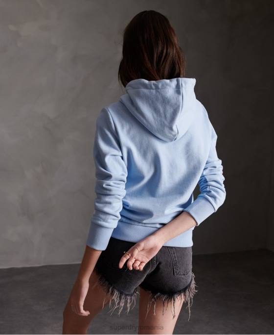 Superdry hanorac neperiat de turmă înregistrată îmbrăcăminte albastru femei JX0Z3508