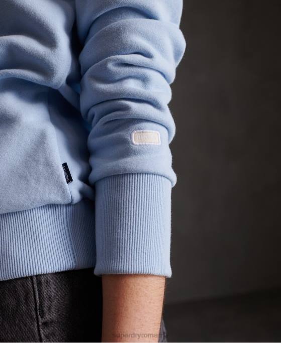 Superdry hanorac neperiat de turmă înregistrată îmbrăcăminte albastru femei JX0Z3508