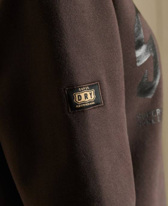 Superdry hanorac oversize boho și rock crew îmbrăcăminte maro femei JX0Z6050