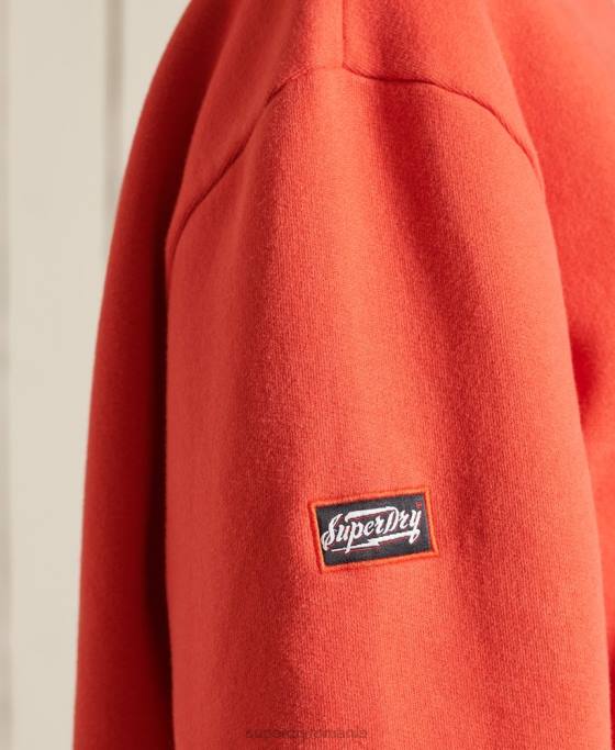Superdry hanorac oversize crossing lines crew îmbrăcăminte roșu femei JX0Z5928