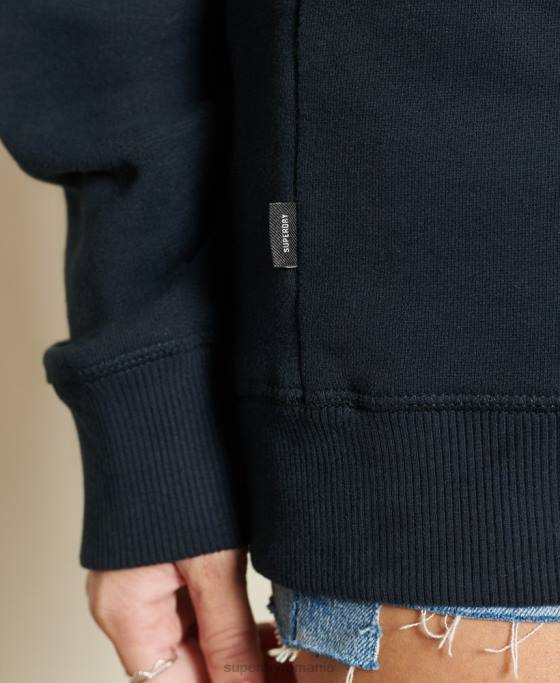 Superdry hanorac oversize din bumbac organic cu logo vintage îmbrăcăminte marina femei JX0Z5877