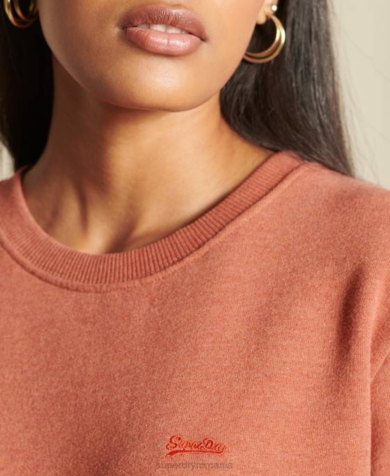 Superdry hanorac oversize din bumbac organic cu logo vintage îmbrăcăminte maro femei JX0Z6033