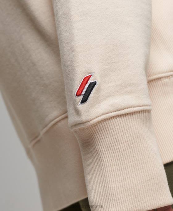 Superdry hanorac oversize pentru echipaj heraldic îmbrăcăminte cremă femei JX0Z3369