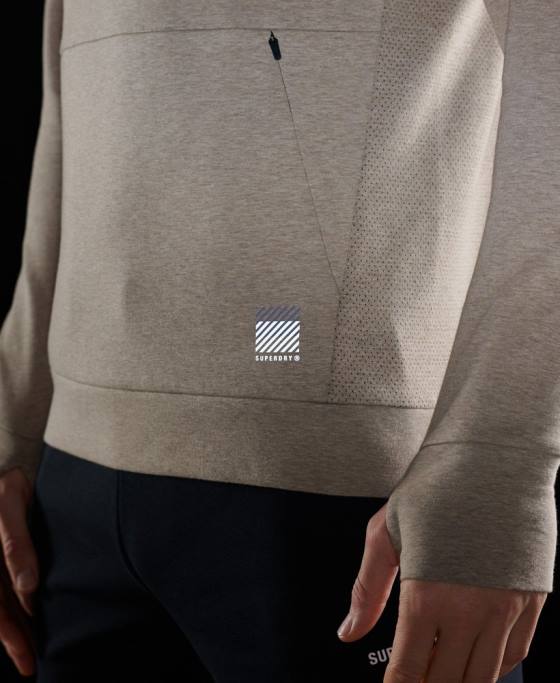 Superdry hanorac pentru antrenament gymtech îmbrăcăminte gri bărbați JX0Z897