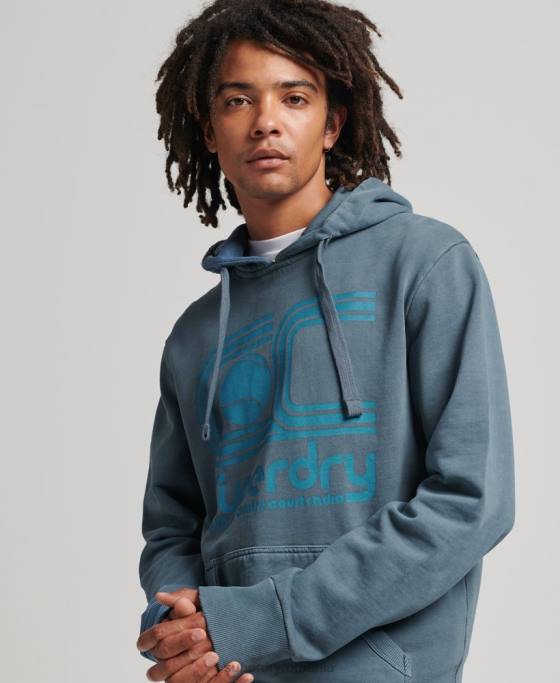 Superdry hanorac pentru clubul atletic îmbrăcăminte marina bărbați JX0Z5225