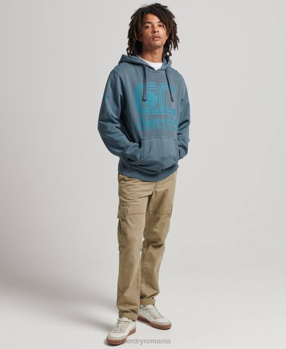 Superdry hanorac pentru clubul atletic îmbrăcăminte marina bărbați JX0Z5225
