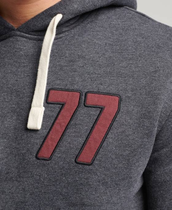 Superdry hanorac pentru colegiu în stil script vintage îmbrăcăminte gri inchis bărbați JX0Z5200