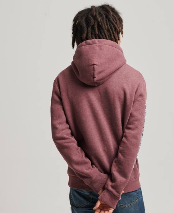 Superdry hanorac pentru colegiu în stil script vintage îmbrăcăminte roșu bărbați JX0Z5167