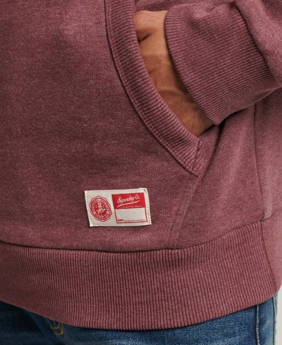 Superdry hanorac pentru colegiu în stil script vintage îmbrăcăminte roșu bărbați JX0Z5167