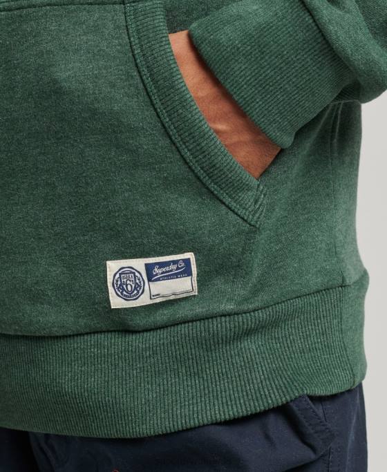 Superdry hanorac pentru colegiu în stil script vintage îmbrăcăminte verde bărbați JX0Z5164