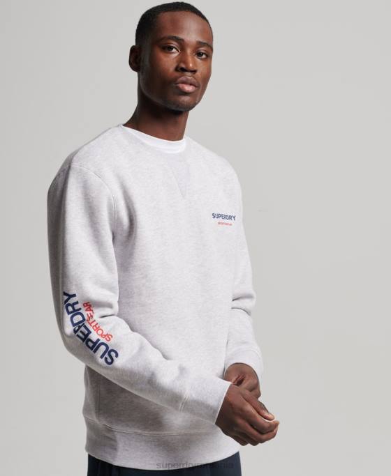 Superdry hanorac pentru echipaj code sportswear îmbrăcăminte gri bărbați JX0Z513