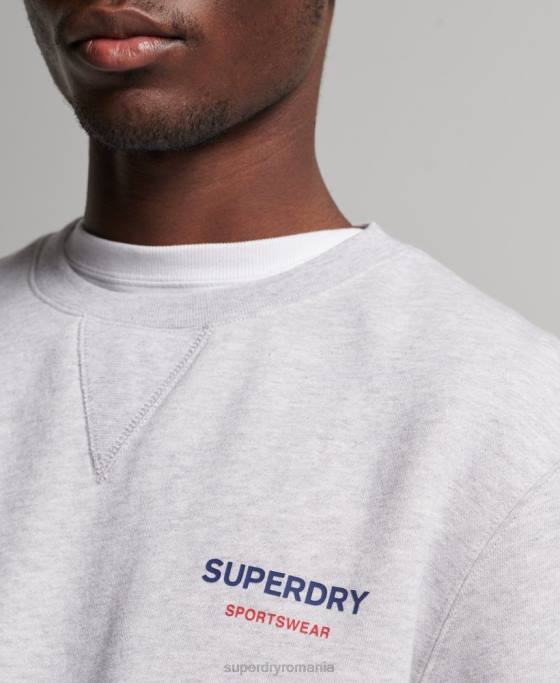 Superdry hanorac pentru echipaj code sportswear îmbrăcăminte gri bărbați JX0Z513
