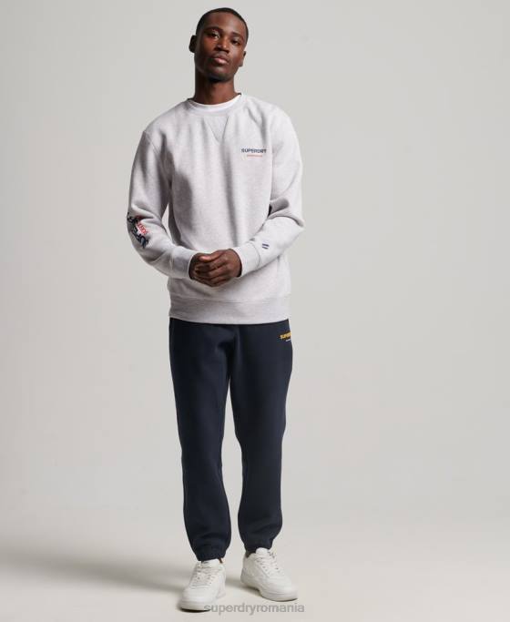 Superdry hanorac pentru echipaj code sportswear îmbrăcăminte gri bărbați JX0Z513