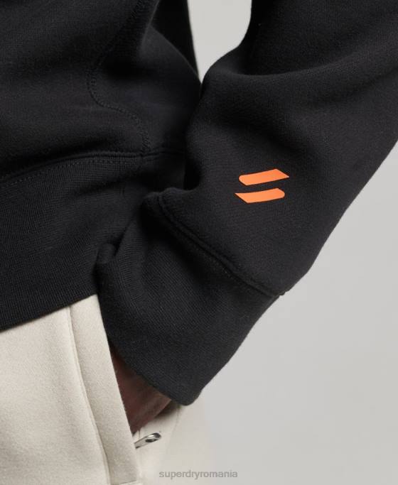 Superdry hanorac pentru echipaj code sportswear îmbrăcăminte negru bărbați JX0Z630