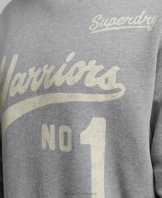 Superdry hanorac pentru echipaj colegial îmbrăcăminte gri inchis bărbați JX0Z782