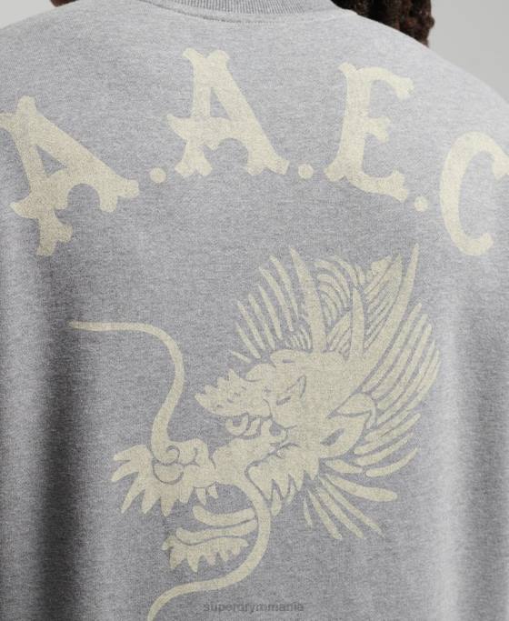 Superdry hanorac pentru echipaj colegial îmbrăcăminte gri inchis bărbați JX0Z782