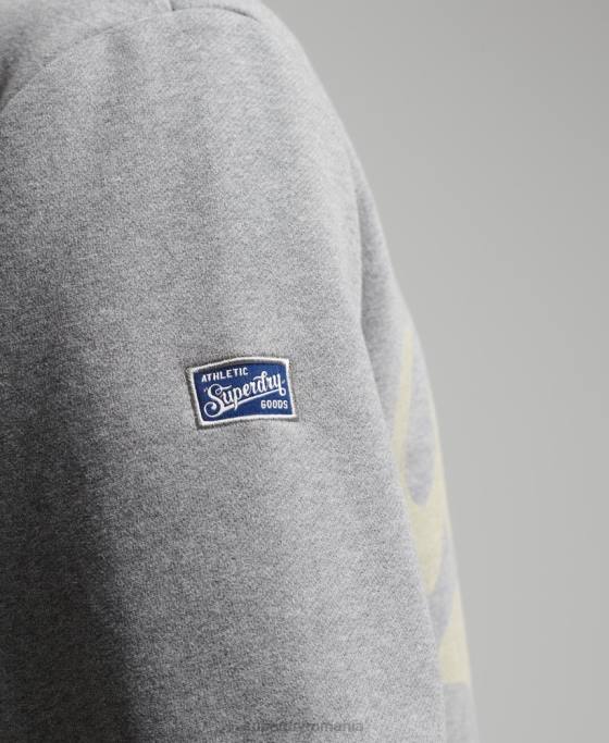 Superdry hanorac pentru echipaj colegial îmbrăcăminte gri inchis bărbați JX0Z782