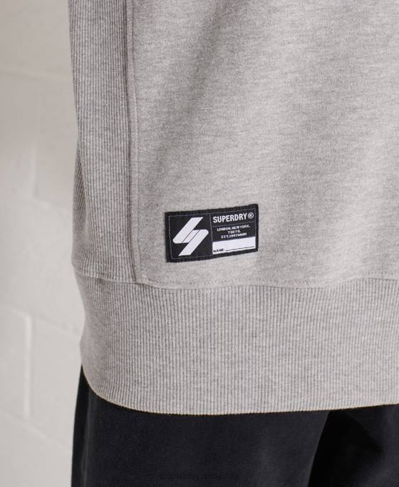 Superdry hanorac pentru echipaj cu logo cooperate îmbrăcăminte gri femei JX0Z5813