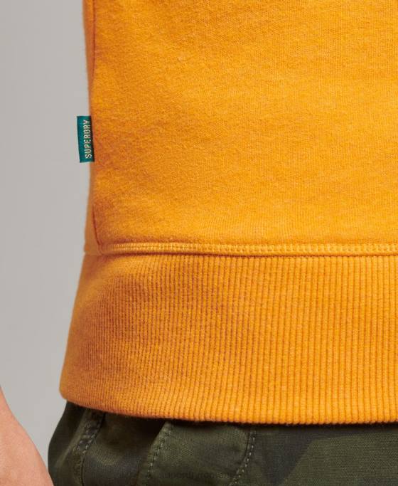 Superdry hanorac pentru echipaj cu logo esențial din bumbac organic îmbrăcăminte galben bărbați JX0Z705