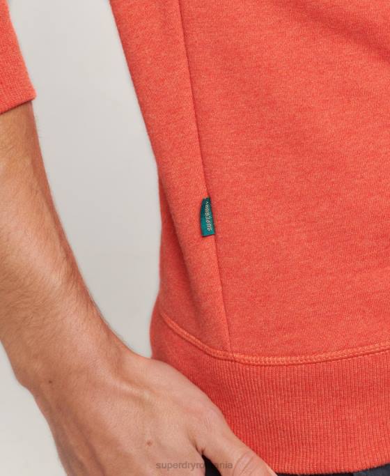 Superdry hanorac pentru echipaj cu logo esențial din bumbac organic îmbrăcăminte portocale bărbați JX0Z4995