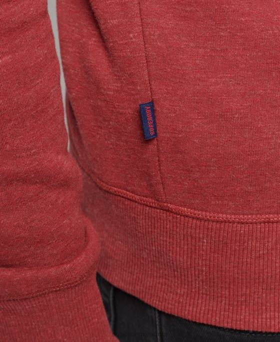 Superdry hanorac pentru echipaj cu logo esențial din bumbac organic îmbrăcăminte roșu bărbați JX0Z5037