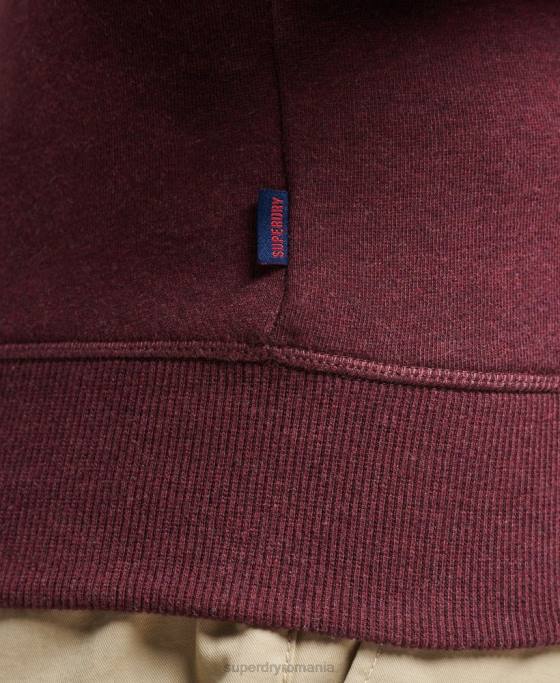 Superdry hanorac pentru echipaj cu logo esențial din bumbac organic îmbrăcăminte roșu bărbați JX0Z673