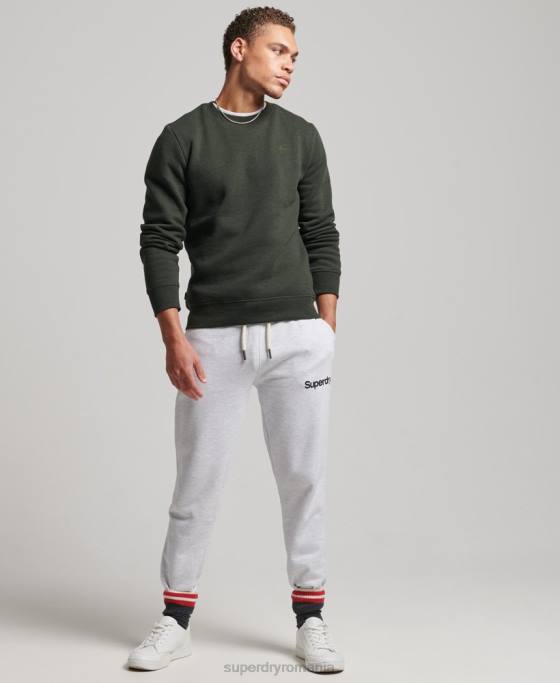 Superdry hanorac pentru echipaj cu logo esențial din bumbac organic îmbrăcăminte verde bărbați JX0Z5067