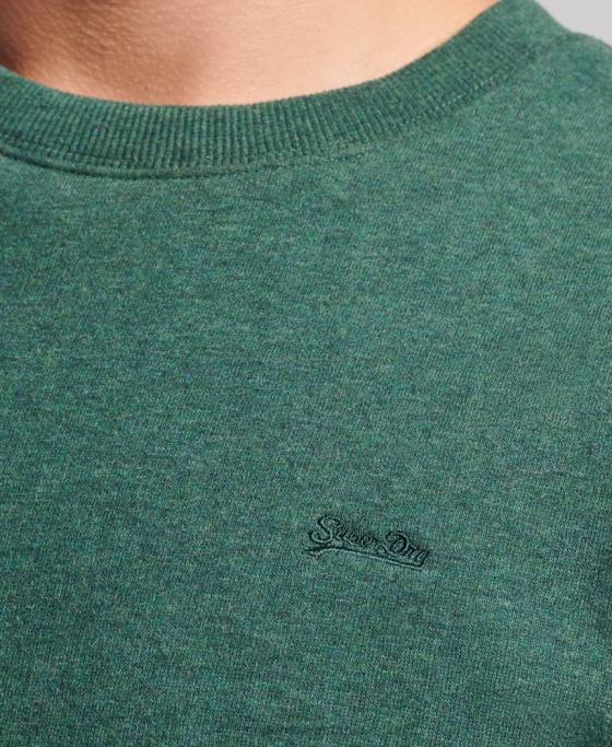 Superdry hanorac pentru echipaj cu logo esențial din bumbac organic îmbrăcăminte verde bărbați JX0Z601