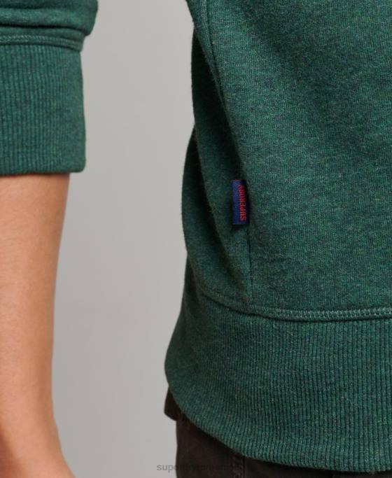 Superdry hanorac pentru echipaj cu logo esențial din bumbac organic îmbrăcăminte verde bărbați JX0Z601