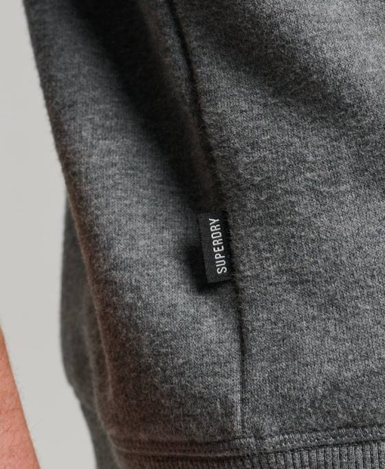 Superdry hanorac pentru echipaj cu logo vintage brodat îmbrăcăminte gri bărbați JX0Z532