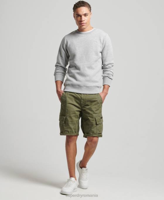 Superdry hanorac pentru echipaj cu logo vintage brodat îmbrăcăminte gri bărbați JX0Z751