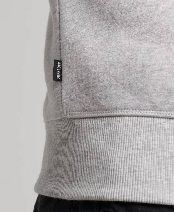 Superdry hanorac pentru echipaj cu logo vintage brodat îmbrăcăminte gri deschis bărbați JX0Z790