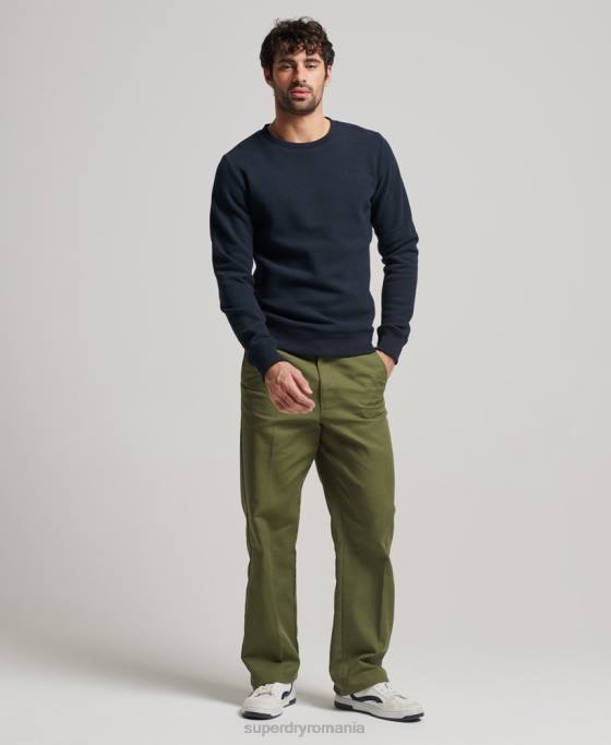 Superdry hanorac pentru echipaj cu logo vintage brodat îmbrăcăminte marina bărbați JX0Z611