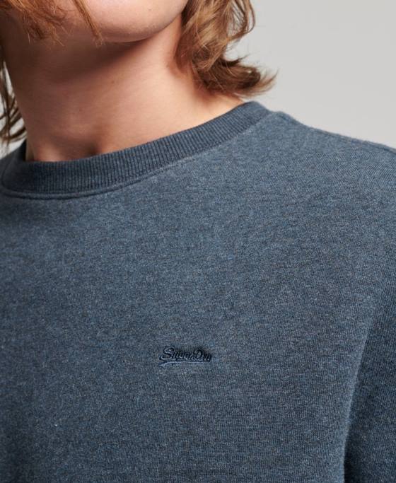 Superdry hanorac pentru echipaj cu logo vintage brodat îmbrăcăminte marina bărbați JX0Z614