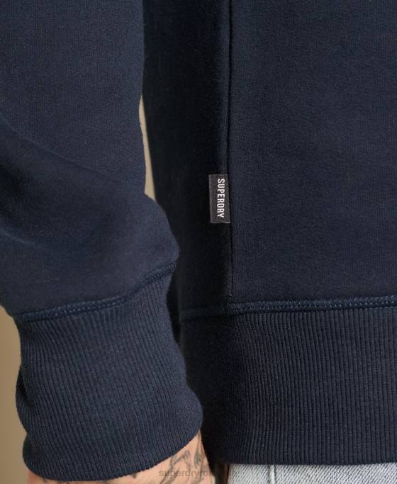 Superdry hanorac pentru echipaj cu logo vintage brodat îmbrăcăminte marina bărbați JX0Z749