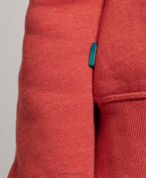 Superdry hanorac pentru echipaj cu logo vintage brodat îmbrăcăminte portocale bărbați JX0Z556