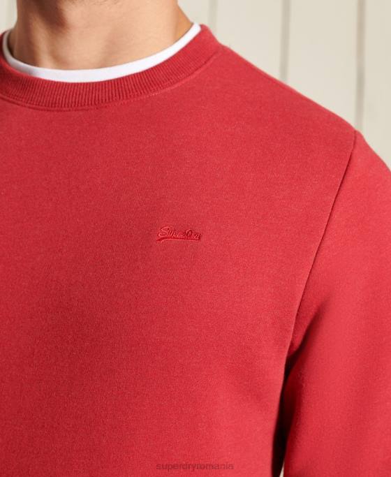 Superdry hanorac pentru echipaj cu logo vintage brodat îmbrăcăminte roșu bărbați JX0Z5210
