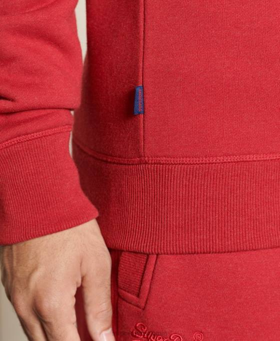 Superdry hanorac pentru echipaj cu logo vintage brodat îmbrăcăminte roșu bărbați JX0Z5210