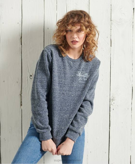 Superdry hanorac pentru echipaj de îmbrăcăminte de lucru îmbrăcăminte marina femei JX0Z6122