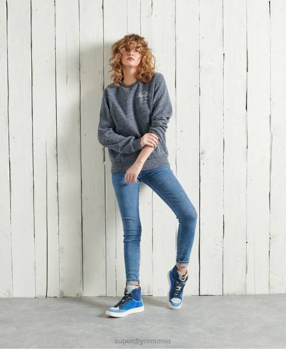 Superdry hanorac pentru echipaj de îmbrăcăminte de lucru îmbrăcăminte marina femei JX0Z6122