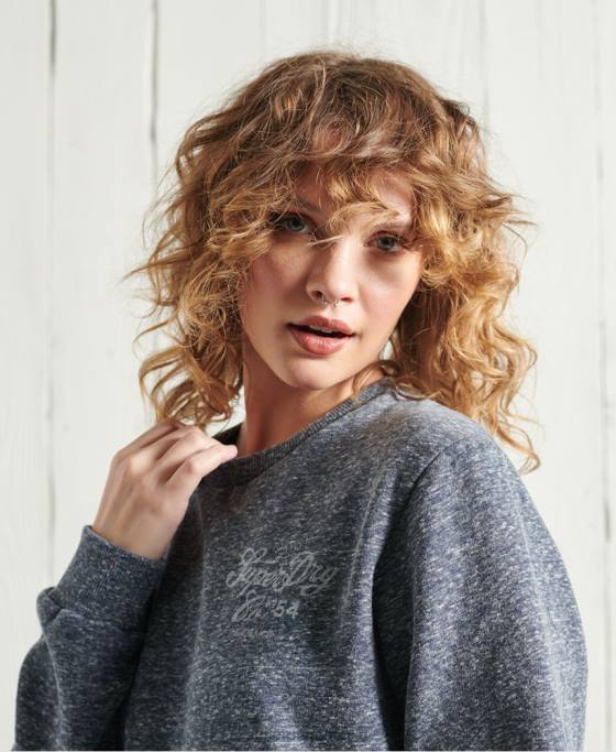 Superdry hanorac pentru echipaj de îmbrăcăminte de lucru îmbrăcăminte marina femei JX0Z6122