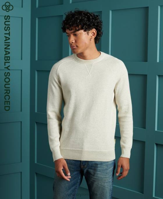 Superdry hanorac pentru echipaj din bumbac esential îmbrăcăminte gri bărbați JX0Z5344