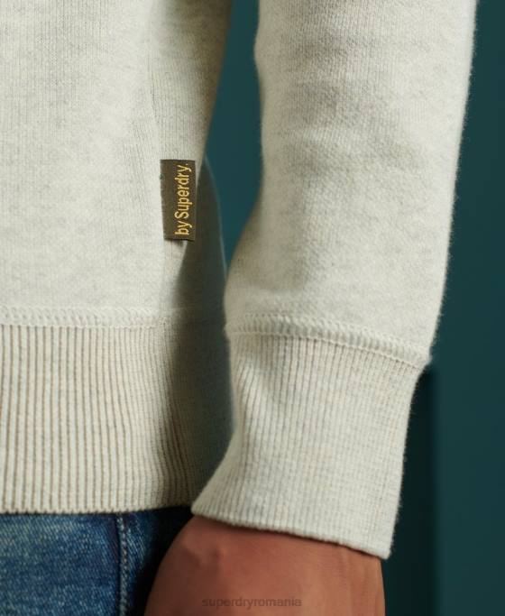 Superdry hanorac pentru echipaj din bumbac esential îmbrăcăminte gri bărbați JX0Z5344