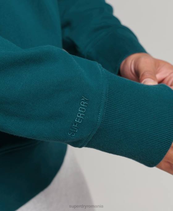 Superdry hanorac pentru echipaj esențial din bumbac organic cod îmbrăcăminte albastru bărbați JX0Z5172