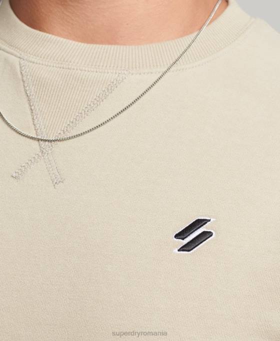 Superdry hanorac pentru echipaj esențial din bumbac organic cod îmbrăcăminte bej bărbați JX0Z5123